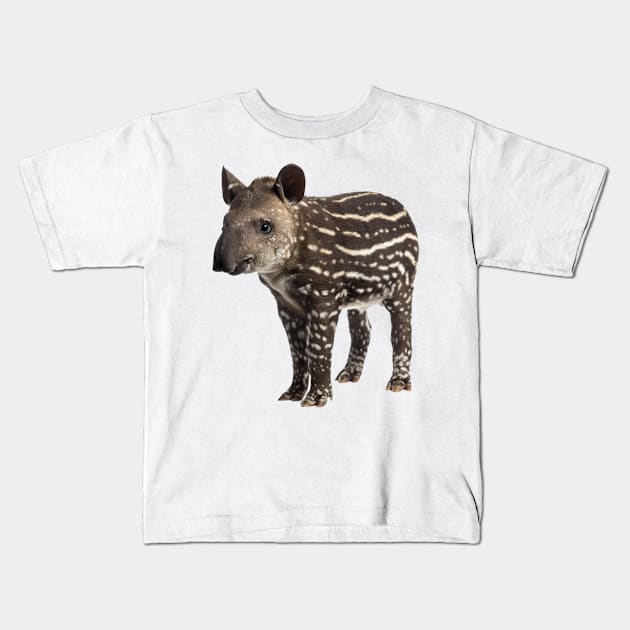 Cute Tapir Kids T-Shirt by Endangered Animals